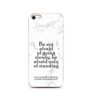 Iphone 5 Beyaz Mermer Söz Tasarımlı Telefon Kılıfı