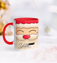 BK Gift Kişiye Özel Noel Baba Kırmızı Kupa ve Kar Tanesi Kolye-6 (Model 1)