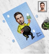 Kişiye Özel Erkek Karikatürlü A3 130 Parça Puzzle Bay-12