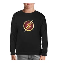 Flash Siyah Çocuk Sweatshirt
