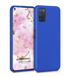 Microsonic Matte Silicone Oppo A72 Kılıf Mavi