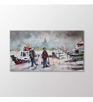Arty Tablo Suluboya Balıkçılar Tablo (Karışık)