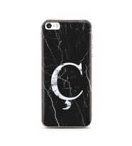 Iphone 5 Siyah Mermer Harf Tasarımlı Telefon Kılıfı Ç-Harfi 