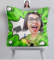 BK Gift Kişiye Özel Bayan Sekreter Karikatürlü  Yastık