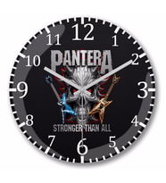 Pantera Modelo Duvar Saati Bombeli Gercek Cam