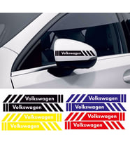 Volkswagen Scirocco ayna sticker etiket şerit - spor tuning görünüm 1pakette 4 renk