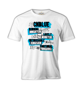 CNBlue - BLUE Beyaz Erkek Tshirt