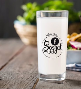 BK Gift Kişiye Özel Renkli Baskılı Sosyal İçici Rakı Bardağı-3 (Beyaz)