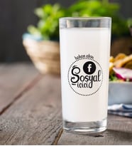 BK Gift Kişiye Özel Renkli Baskılı Sosyal İçici Rakı Bardağı-3 (Beyaz)