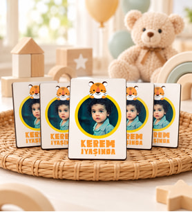 Kişiye Özel Hoşgeldin Bebek Ahşap Magnet Doğum Günü