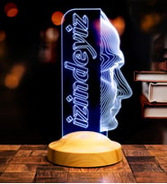 Atatürk Temalı Hediyelik Ürünler 3D Led Lamba, Öğretmene Hediye, Atam İzindeyiz Sloganı, Ofis ve İşyeri Hediyesi