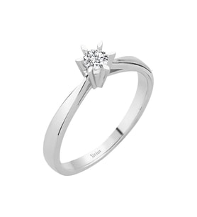 Sirius D Renk 0,21 Karat Pırlanta Tektaş Yüzük 0717R0253