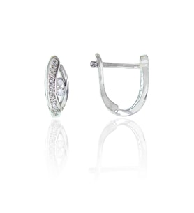 Söğütlü Silver Gümüş Zirkon Taşlı J Küpe