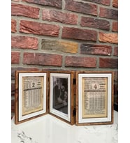 ORİJİNAL TAKVİM YAPRAĞI 3'lü Fotoğraf Çerçeve (1 takvim +2 Fotoğraf)