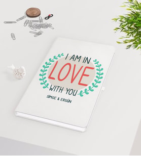 BK Gift Kişiye Özel Sevgililer Günü Beyaz Defter-58