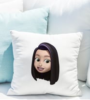 Emoji Kız Stiker Yastığı
