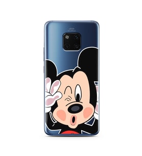 Mickey Tasarımlı Süper Şeffaf Silikon Telefon Kılıfı Huawei Mate 20 Pro