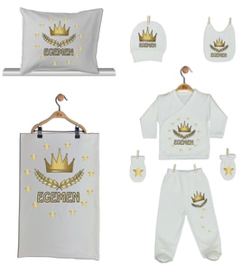 Pia Baby GL 1920-06 İsme Özel Yastık Battaniye Zıbın Set