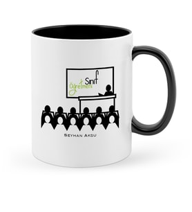 BK Gift Kişiye Özel Sınıf Öğretmeni Siyah Kupa Bardak  5