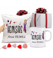 Hemşire Bardağı ve Yastığı Hediye Seti (Model 1)