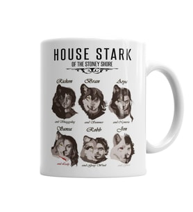 Game Of Thrones Stark Children And Wolves Kupa Bardak Porselen