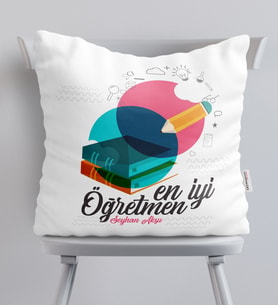 BK Gift Kişiye Özel En İyi Öğretmen  Yastık  3