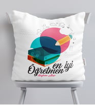 BK Gift Kişiye Özel En İyi Öğretmen  Yastık  3