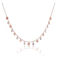 Söğütlü Silver pullu ve zirkon taşlı kolye