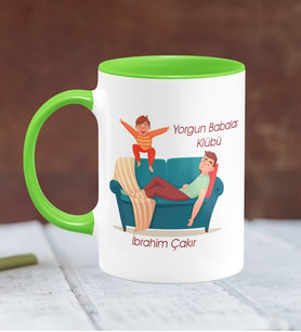 BK Gift Kişiye Özel Babalar Günü Temalı Yeşil Kupa Bardak 21389y