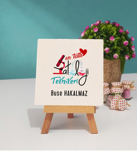 Mesajlı Patoloji Teknikeri Tasarımlı Kişiye Özel Patoloji Teknikeri Dekoratif Taş Baskı 