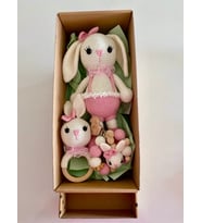 Amigurumi Tombiş Tavşan Organik Bebek Seti