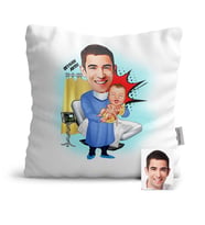 BK Gift Kişiye Özel Bay Ebe Karikatür  Yastık  1