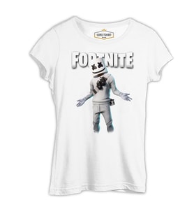 Fortnite - Marshmello II Beyaz Kadın Tshirt