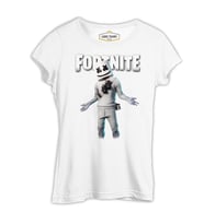 Fortnite - Marshmello II Beyaz Kadın Tshirt