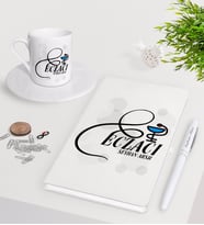 BK Gift Kişiye Özel Eczacı Beyaz Defter Kalem Türk Kahvesi Fincanı Seti-7 (Model 1)