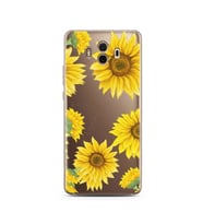 Ayçiçeği Tasarımlı Süper Şeffaf Silikon Telefon Kılıfı Huawei Mate 10 Pro