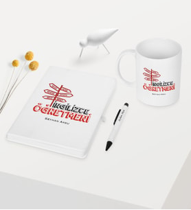 BK Gift Kişiye Özel İngilizce Öğretmeni Temalı Beyaz Defter Kalem Kupa Seti - 9