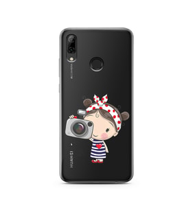 Foto Kız Tasarımlı Süper Şeffaf Silikon Telefon Kılıfı Huawei P Smart (2019)