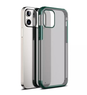 Microsonic Apple iPhone 12 Kılıf Frosted Frame Yeşil