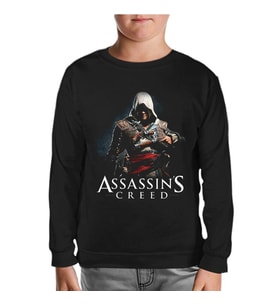 Assasins Creed Siyah Çocuk Sweatshirt