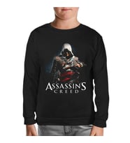 Assasins Creed Siyah Çocuk Sweatshirt