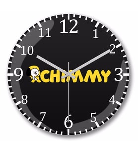 Bt21  Chimmy Bts  Duvar Saati Bombeli Gercek Cam