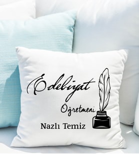 Edebiyat Öğretmeni Yastığı Kişiye Özel