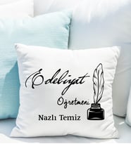 Edebiyat Öğretmeni Yastığı Kişiye Özel