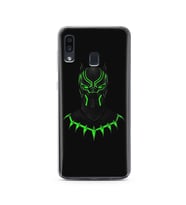 Black Panter Tasarım Süper Şeffaf Silikon Telefon Kılıfı Samsung A30