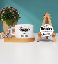 Hemşire Ahşap Altlıklı Fincan ve Anahtarlık Seti