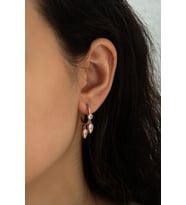 Damla Sallantılı Küpe Rose Altın Kaplama Gümüş Uvps300126