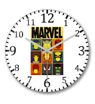 Marvel Duvar Saati Bombeli Gercek Cam