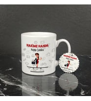 Hakime Hanım Kupa Bardak ve Anahtarlık Set