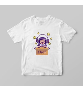 Maymun Astronot Tişörtü ( Çocuk - Büyük ) Kişiye Özel